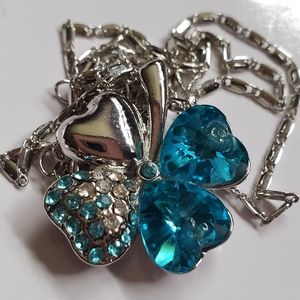 Four Leaf Lucky Clover Swarovski Crystal Necklace